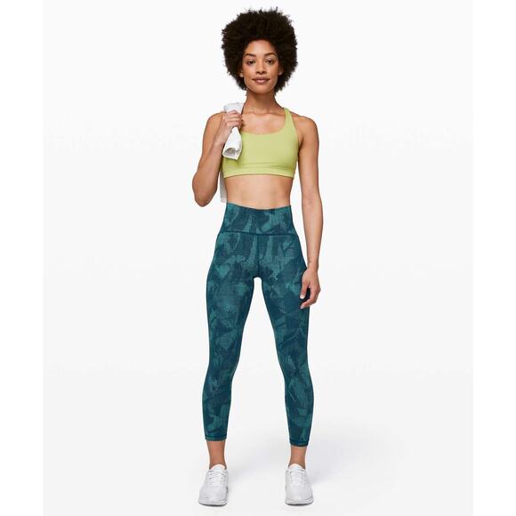 Lululemon Train Times Pant 25" Green Full-On Luxtreme Size 2 - Picture 3 of 11